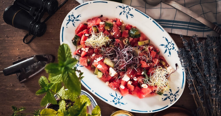 Super salade de pastèque 🍉 fraîche et savoureuse