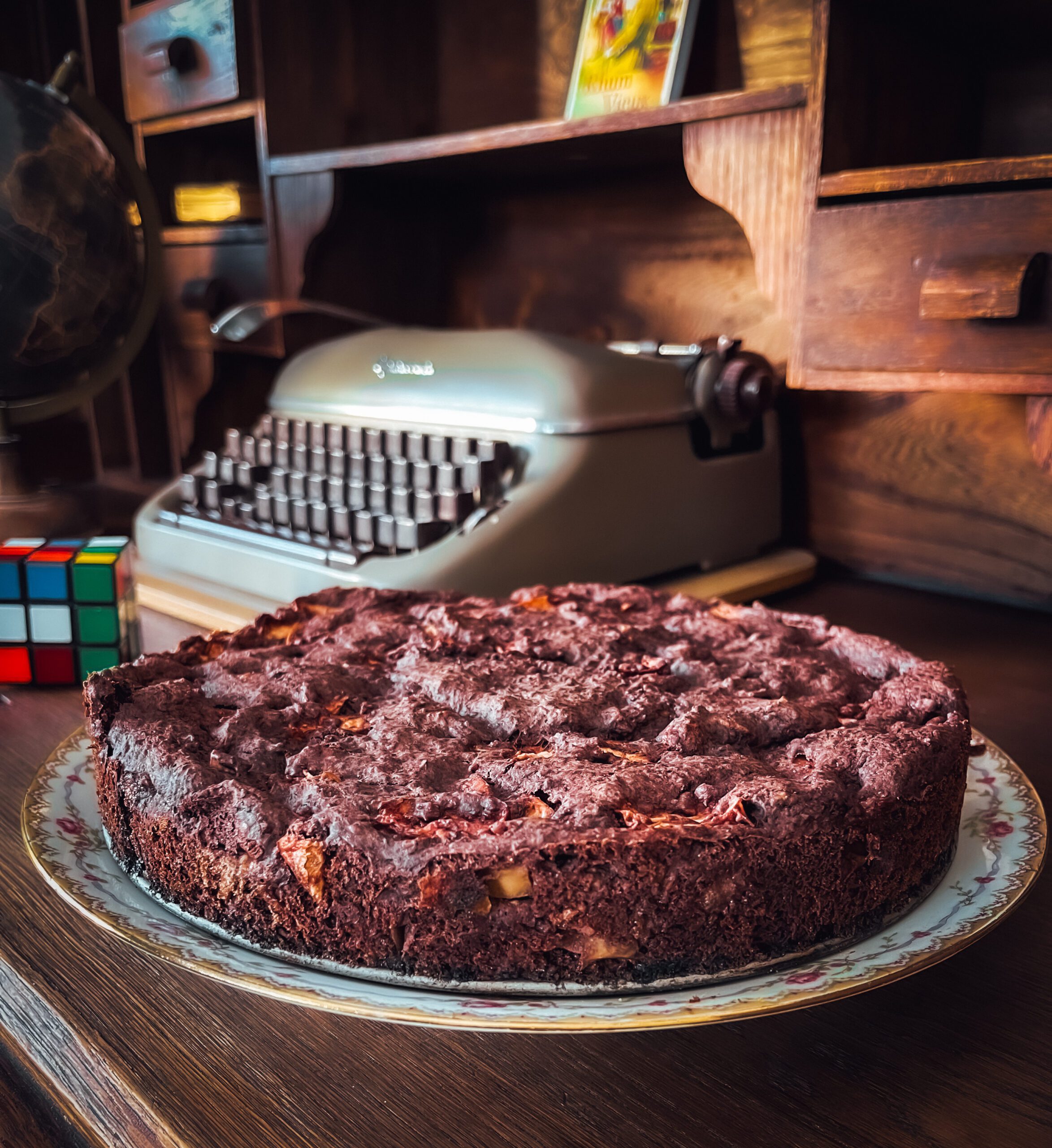 Gâteau au chocolat et poire ou pomme sans gluten et IG bas